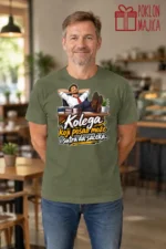Majica — Kolega koji posao može i sutra da sačeka. – Kolega koleginica, boja maslinasto zelena
