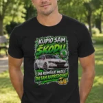 Majica — Kupio sam Škodu da komšije misle da sam napredovao! – Automoto, boja crna