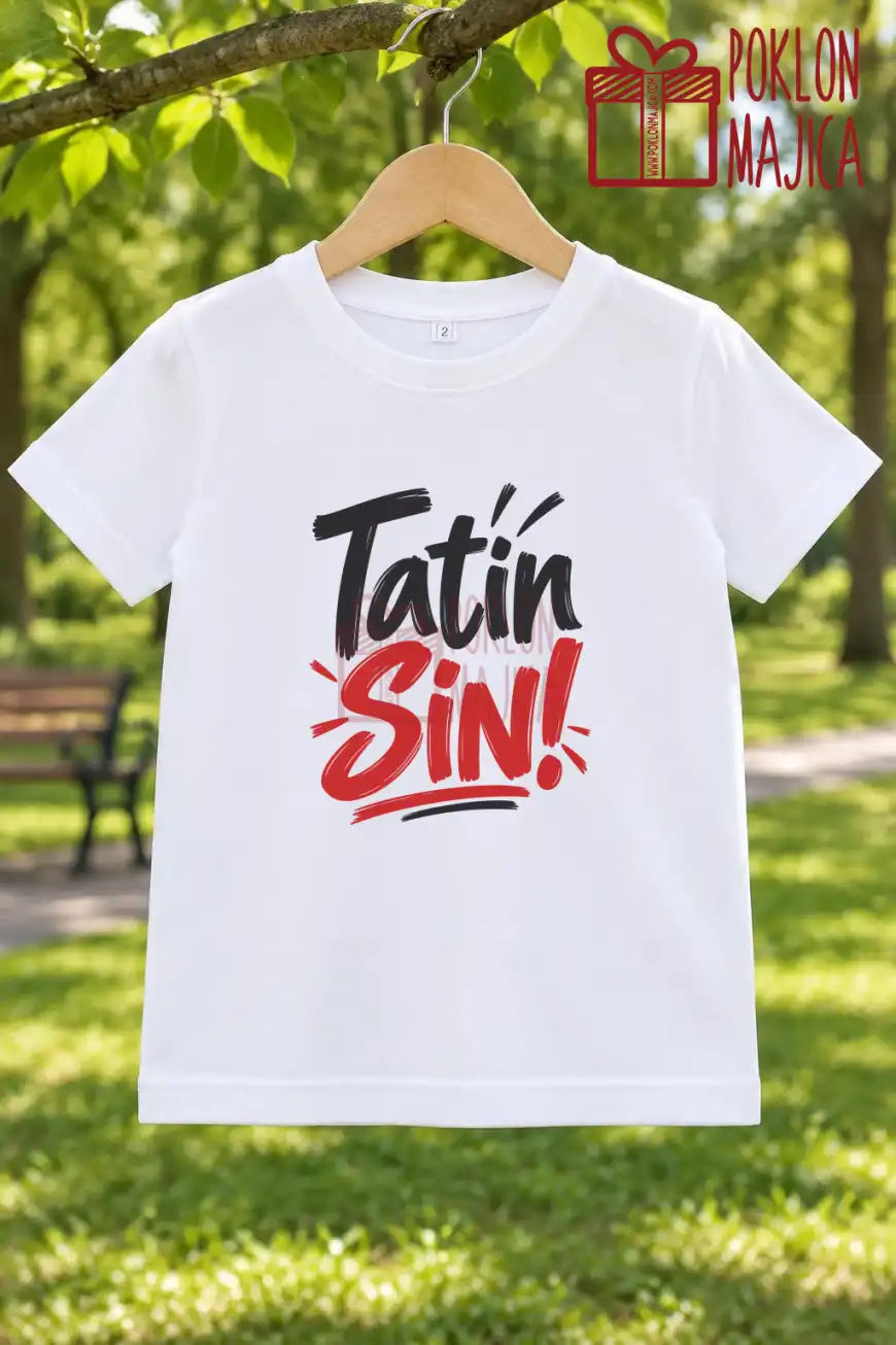 Majica za decu — Tatin Sin! Majica za decu — Tatin Sin! – Majice za decu, boja Bela