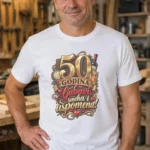 Majica — 50 godina ljubavi, smeha i uspomena! – 50. rodjendan, boja bela