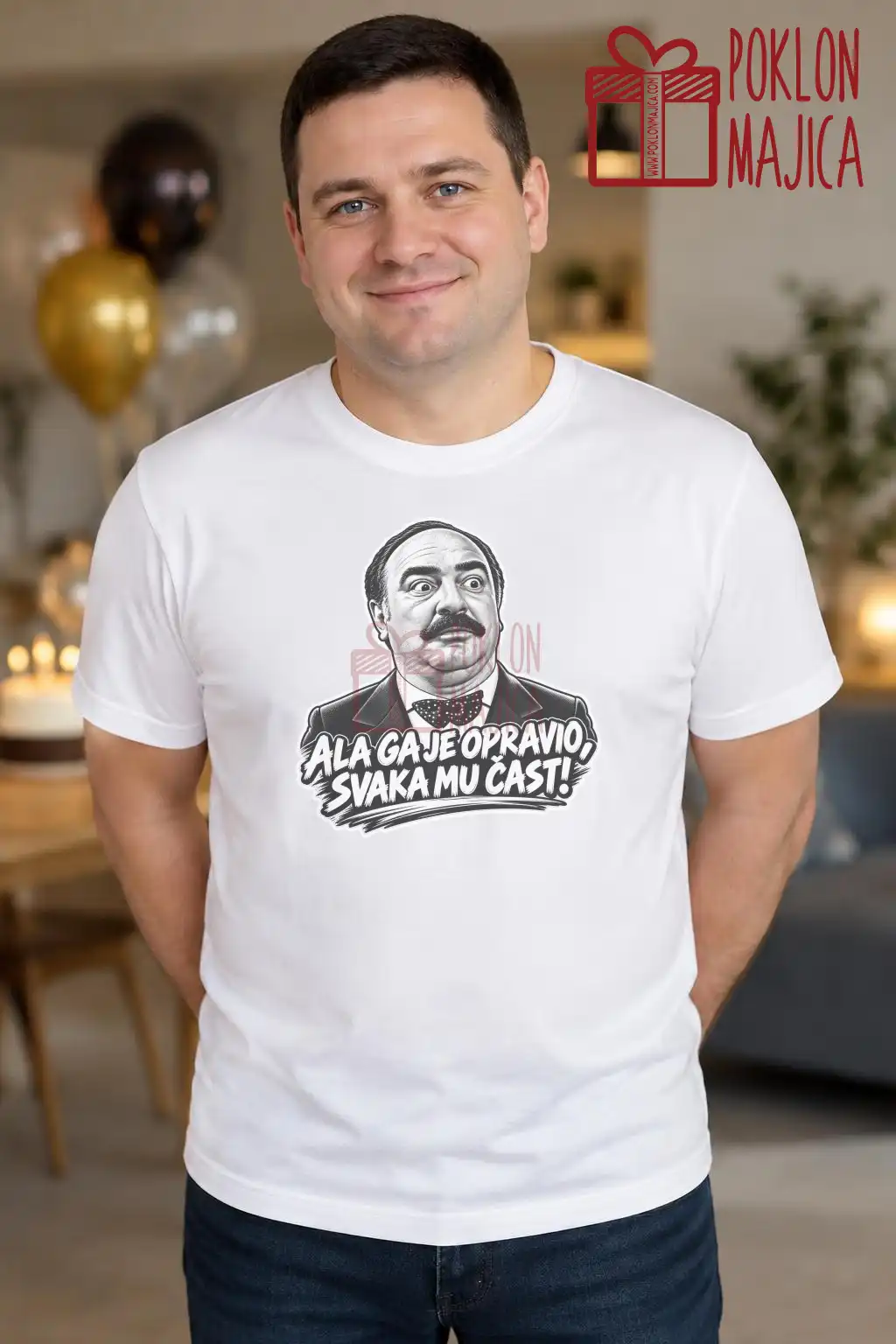 Majica — Ala ga je opravio, svaka mu čast! Majica — Ala ga je opravio, svaka mu čast! – Filmske replike, boja bela