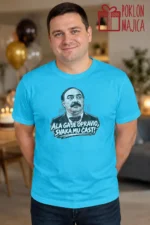 Majica — Ala ga je opravio, svaka mu čast! – Filmske replike, boja tirkizno plava