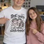 Majica — Brat i sestra isti roditelji različite dijagnoze! – Brat sestra, boja bela