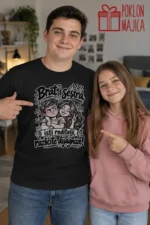 Majica — Brat i sestra isti roditelji različite dijagnoze! – Brat sestra, boja crna
