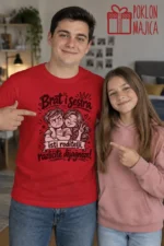 Majica — Brat i sestra isti roditelji različite dijagnoze! – Brat sestra, boja crvena