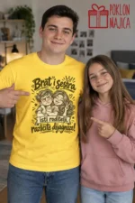 Majica — Brat i sestra isti roditelji različite dijagnoze! – Brat sestra, boja žuta