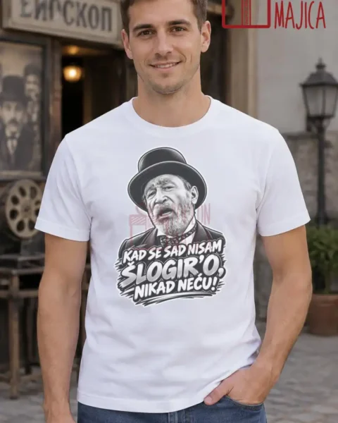 Majica — Kad se sad nisam šlogiro nikad neću – Filmske replike, boja bela