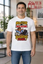Majica — Majstor za ‘brze sastanke’, dugačke pauze. – Kolega koleginica, boja bela