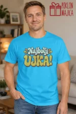 Majica — Najbolji UJKA! – Ujka teča, boja tirkizno plava