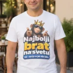 Majica — Najbolji brat na svetu V2 – verzija sa još više šale. – Brat sestra, boja bela