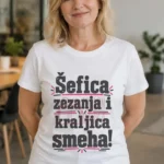 Majica — Šefica zezanja i kraljica smeha! – Tetka, boja bela