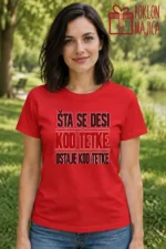 Majica — Šta se desi kod tetke, ostaje kod tetke – Tetka, boja crvena