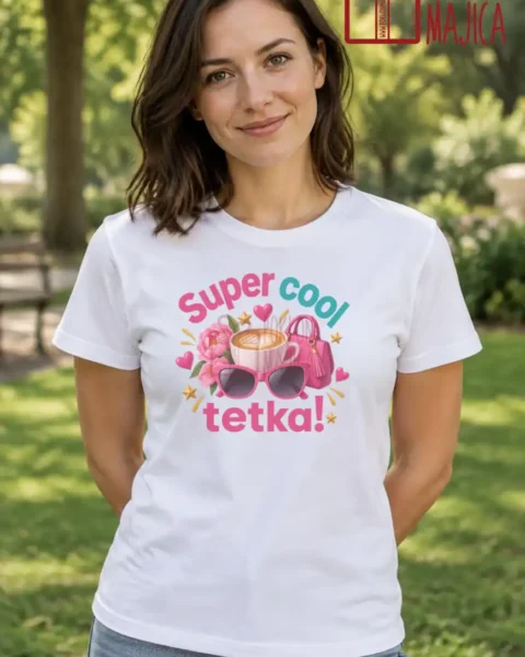 Majica — Super cool tetka!, boja bela