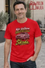 Majica — Nije službena. Stvarno sam je kupio! Škoda – Automoto, boja crvena