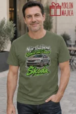 Majica — Nije službena. Stvarno sam je kupio! Škoda – Automoto, boja maslinasto zelena