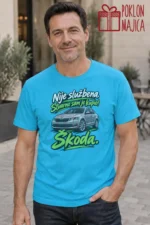 Majica — Nije službena. Stvarno sam je kupio! Škoda – Automoto, boja tirkizno plava