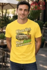 Majica — Nisam škrt. Vozim Škodu da imam za kafanu. – Automoto, boja žuta