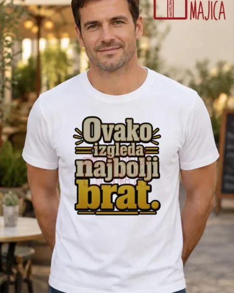 Majica — Ovako izgleda najbolji brat – Brat sestra, boja bela