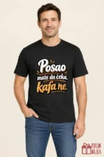 Majica — Posao može da čeka, kafa ne.. – Kolega koleginica, boja crna