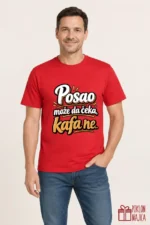 Majica — Posao može da čeka, kafa ne.. – Kolega koleginica, boja crvena