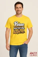 Majica — Posao može da čeka, kafa ne.. – Kolega koleginica, boja žuta
