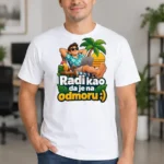 Majica — Radi kao da je na odmoru :) – Kolega koleginica, boja bela
