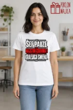 Majica — Šef pauze, majstor izgovora i kraljica smeha. – Kolega koleginica, boja bela