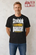 Majica — Stručnjak za pravljenje pauza! – Kolega koleginica, boja crna