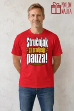 Majica — Stručnjak za pravljenje pauza! – Kolega koleginica, boja crvena