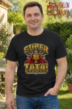 Majica — Super tata! – Tata mama, boja crna
