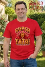 Majica — Super tata! – Tata mama, boja crvena
