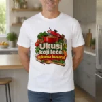 Majica — Ukusi koji leče, rukama kuvara!, boja bela