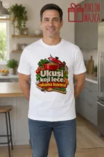 Majica — Ukusi koji leče, rukama kuvara!, boja bela