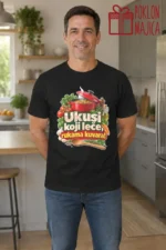 Majica — Ukusi koji leče, rukama kuvara!, boja crna
