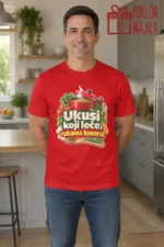 Majica — Ukusi koji leče, rukama kuvara!, boja crvena