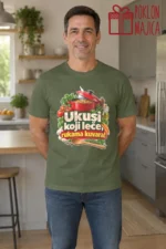 Majica — Ukusi koji leče, rukama kuvara!, boja maslinasto zelena