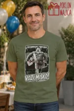 Majica — Vozi miško! – Filmske replike, boja maslinasto zelena